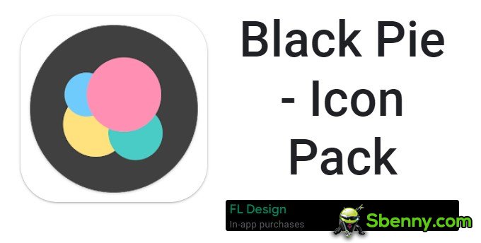 black pie icon pack