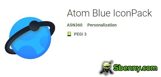 atom blue iconpack