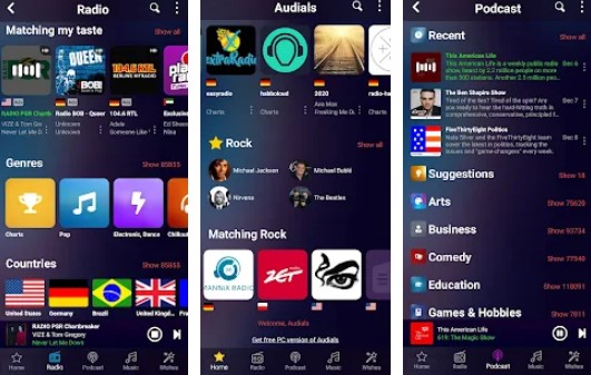 audials play radioand podcasts MOD APK Android