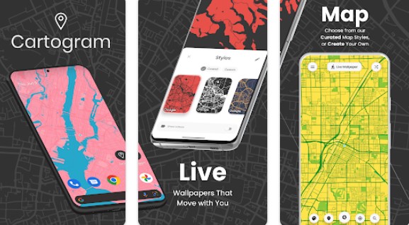 cartogram live map wallpaper MOD APK Android