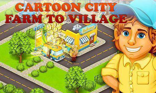 cartoon city farm to village