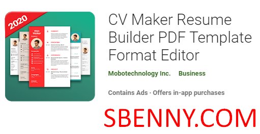 cv maker resume builder pdf template format editor
