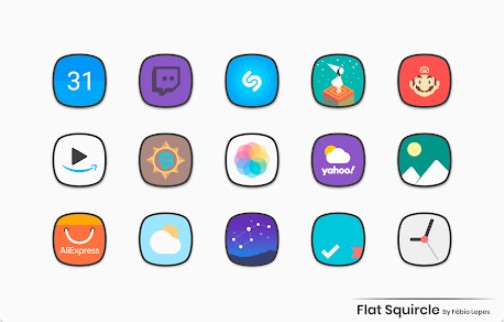 flat squircle icon pack MOD APK Android