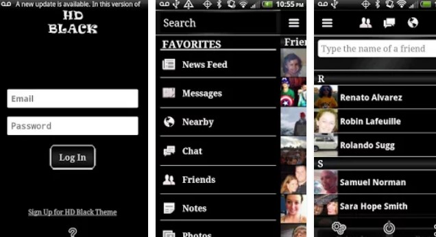 hd black for facebook MOD APK Android