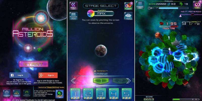Million Asteroids MOD APK Android Game Free Download