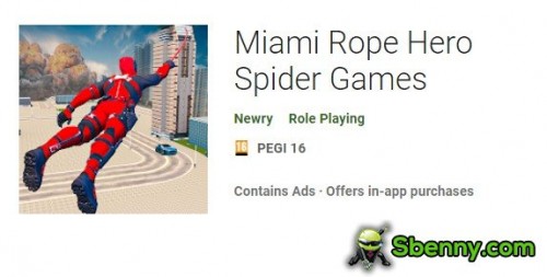 Miami Rope Hero Spider Games MOD APK