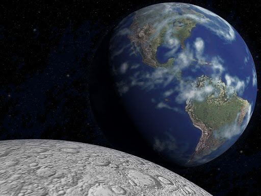 Föld a Holdról nézve