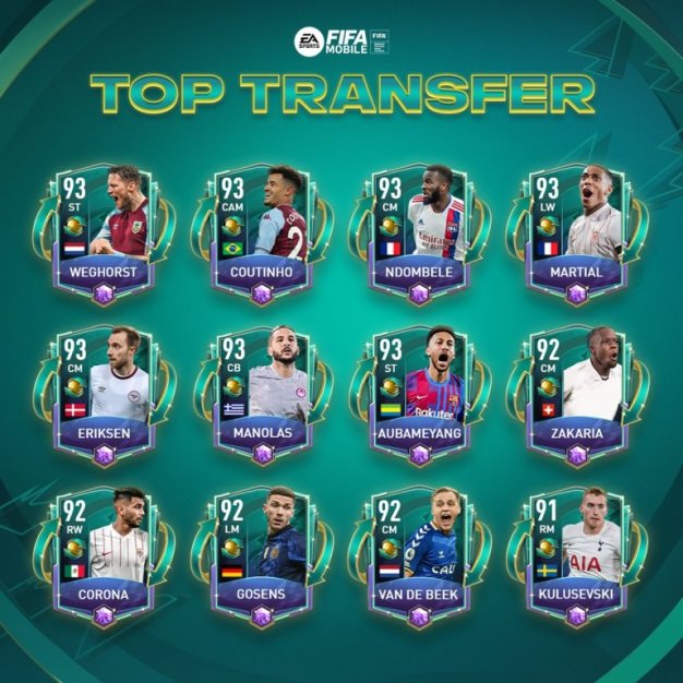 Os melhores jogadores de transferência