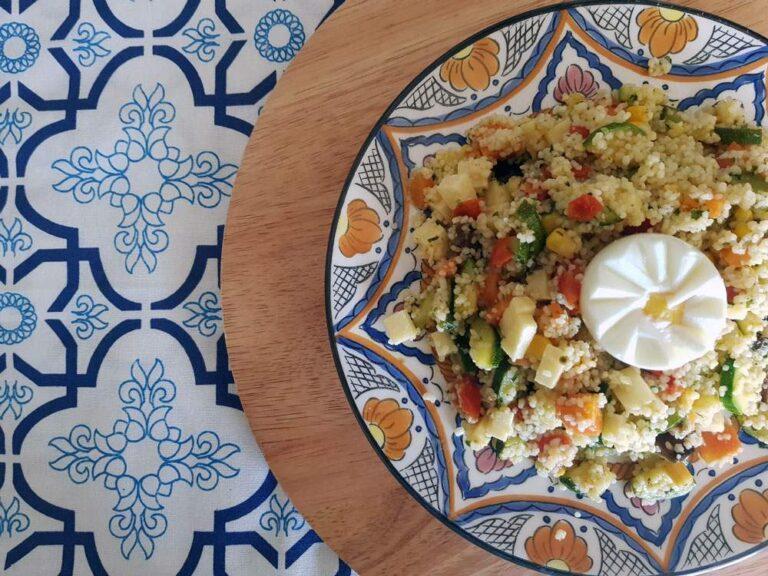 Cous cous with vegetables, excellent in summer
