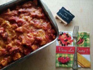 Baked gnocchi, stringy and without eggs