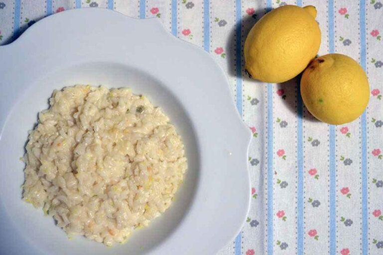 Lemon risotto, a first course reminiscent of summer