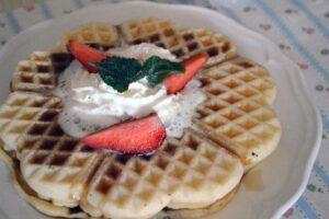 Waffle, the ideal breakfast recipe