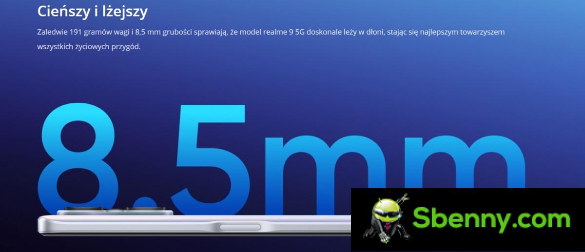 La versione europea di Realme 9 5G compare accidentalmente sul sito web dell'azienda