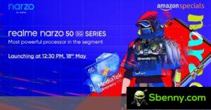 Realme Narzo 50 5G и Narzo 50 Pro 5G появятся 18 мая.