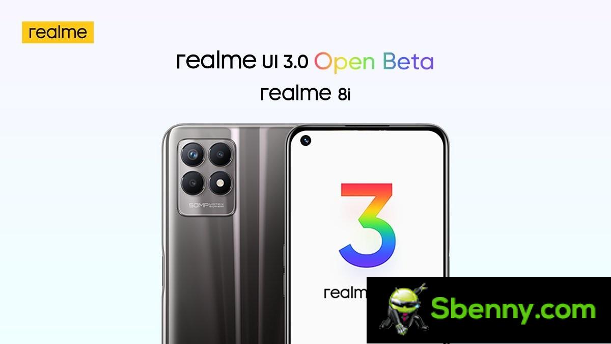 Realme annuncia il programma di accesso anticipato Realme UI 3.0 per Realme 9i, open beta per 8i