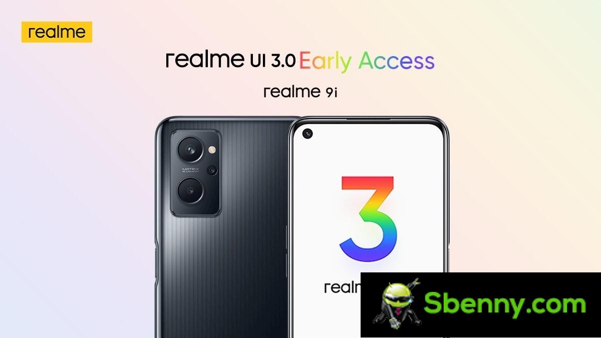 Realme kondigt het Realme UI 3.0 Early Access-programma aan voor Realme 9i, open bèta voor 8i