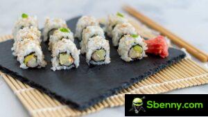 Uramaki, Rezept für die Zubereitung von japanischem Sushi zu Hause