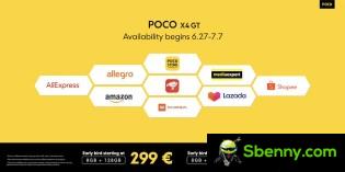Advance prices of the Poco X4 GT