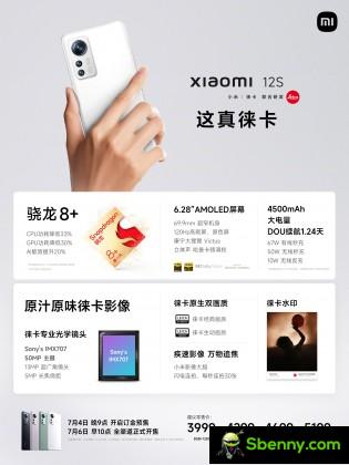 Xiaomi 12S hoogtepunten en prijzen
