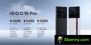 Informations sur les prix pour iQOO 10 et 10 Pro