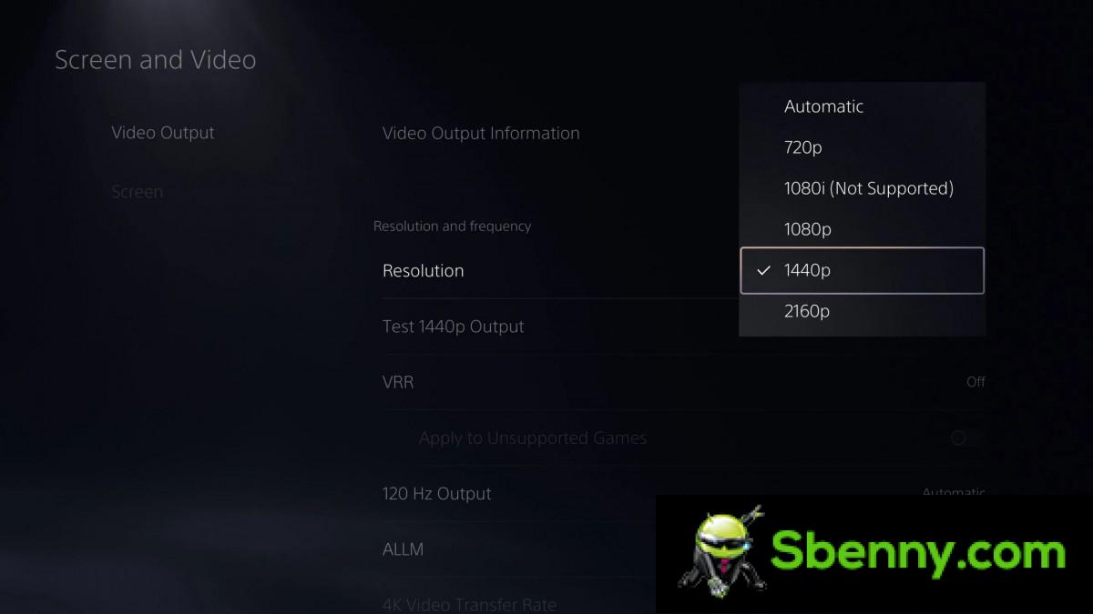 索尼在最新的 beta 固件中为 PS1440 增加了 5p 支持