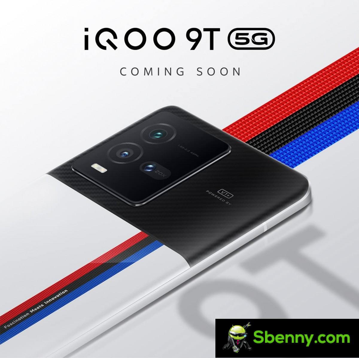 The design of the iQOO 9T revealed in the official image