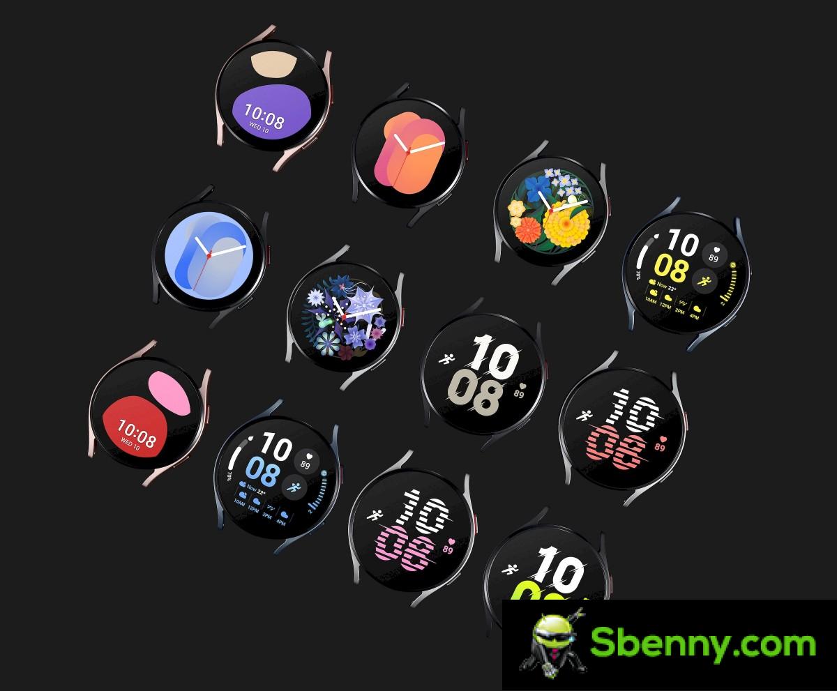A variety of new watch faces