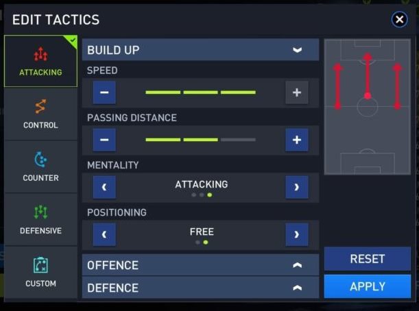 Tattiċi-attakkanti-FIFA-Mobile-Manager-Mod