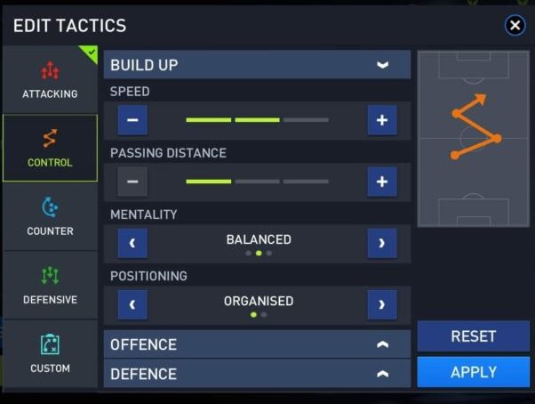 Modalità Control-Tactics-FIFA-Mobile-Manager