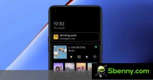 Spotify ha un'integrazione speciale in ColorOS 13, incluso un widget per Always On Display