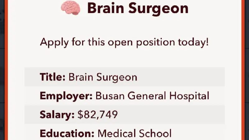 BitLife Simulator Brain Surgeon