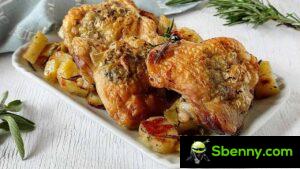 Over thighs of chicken, the recipe for a simple but tasty ground dish