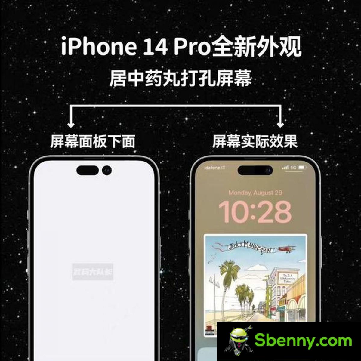 The leaked iPhone 14 live clip shows how the new dual notch will work