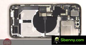 The iPhone 14 Pro Max teardown video shows what the phone looks like without a SIM inside