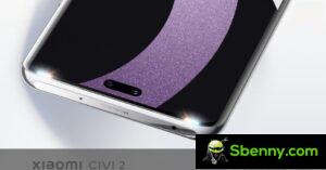 Xiaomi Civi 2 wordt uitgerust met dubbele camera's aan de voorkant, pilvormige gecentreerde uitsparing