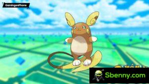 Pokémon Go: moveset lan counter paling apik kanggo Raichu saka Alola