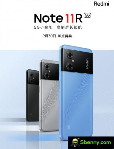 Tanggal peluncuran Xiaomi Redmi Note 11R, desain lan spesifikasi utama resmi dicethakaké