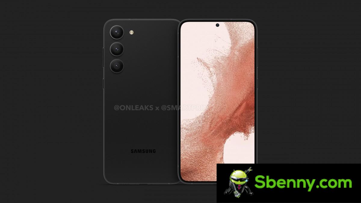 Samsung Galaxy S23+ vazou a renderização