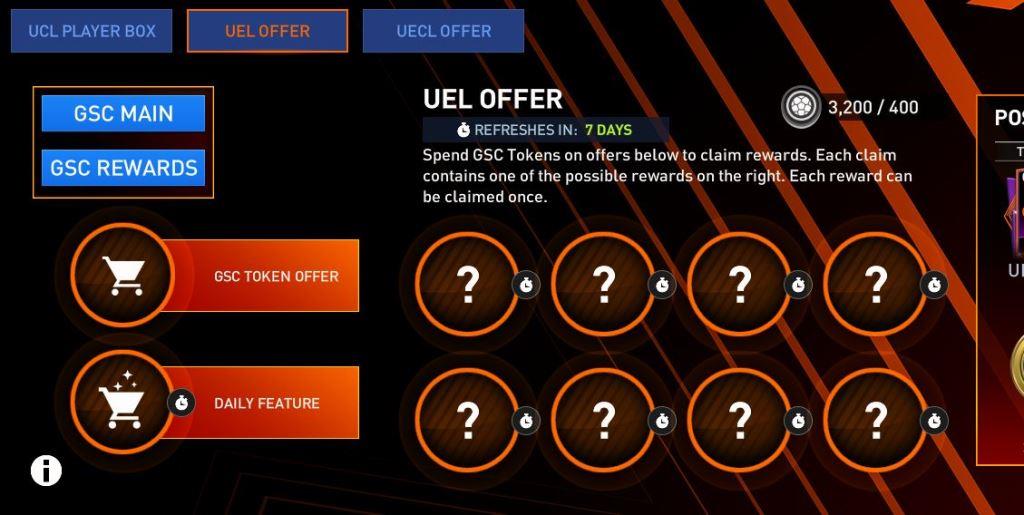 UEL FIFA Mobile Group Stage Challengers offer