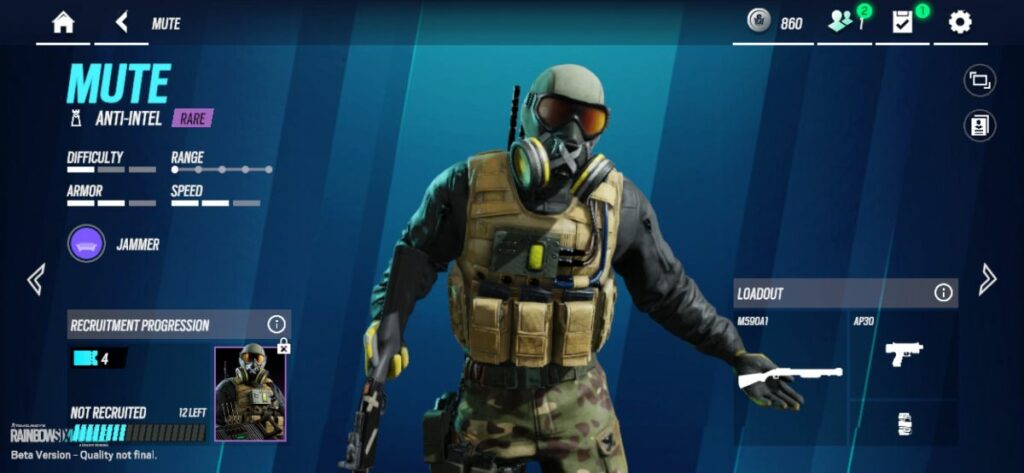 Rainbow Six Mobile's role defenders are mute
