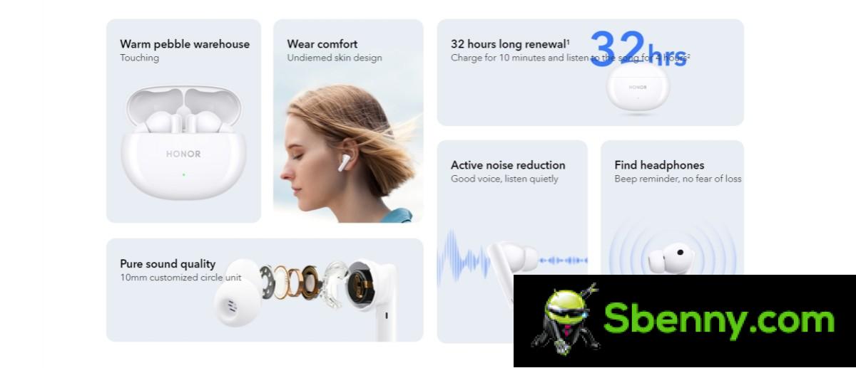 Features of Honor Earbuds 3i, automatically translated
