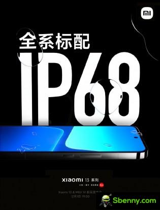 Xiaomi 13 official rendering and IP68 confirmation