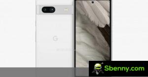 Leaked renders of the Google Pixel 7a show a similar design to the Pixel 7