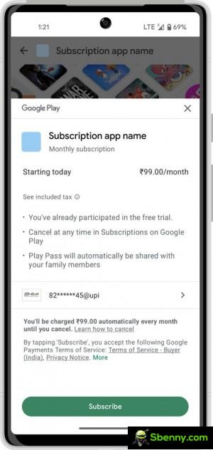 Google Play en India obtiene la opción de pago automático UPI para pagos basados ​​en suscripción