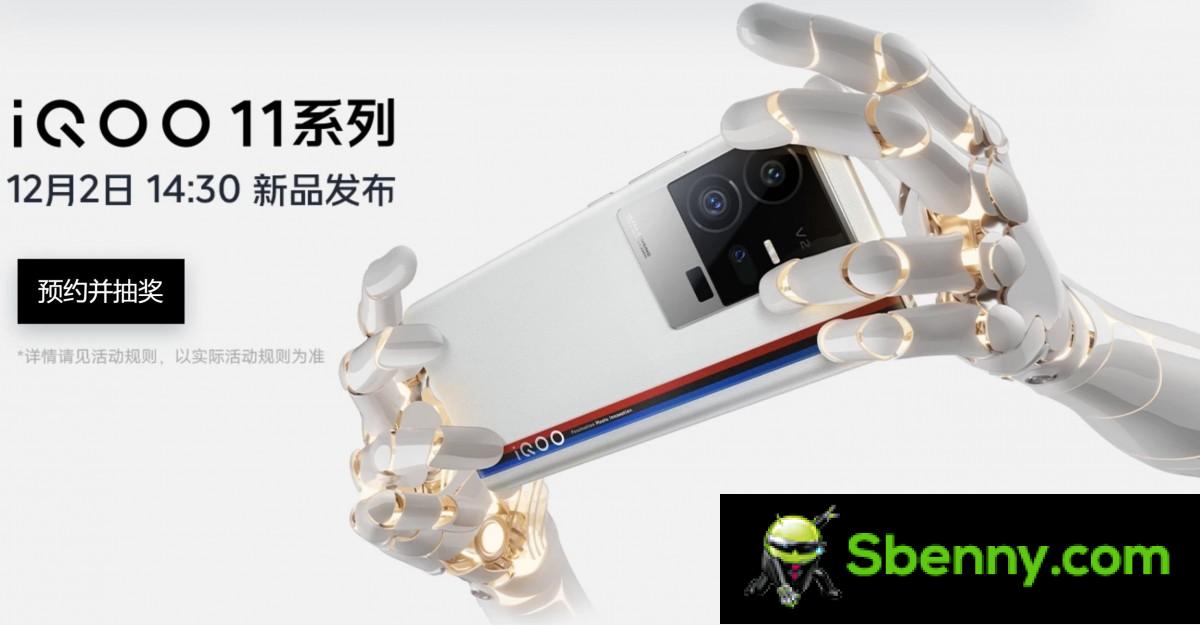 Confirmation officielle de la conception d'iQOO 11, arrivée en Chine le 2 décembre