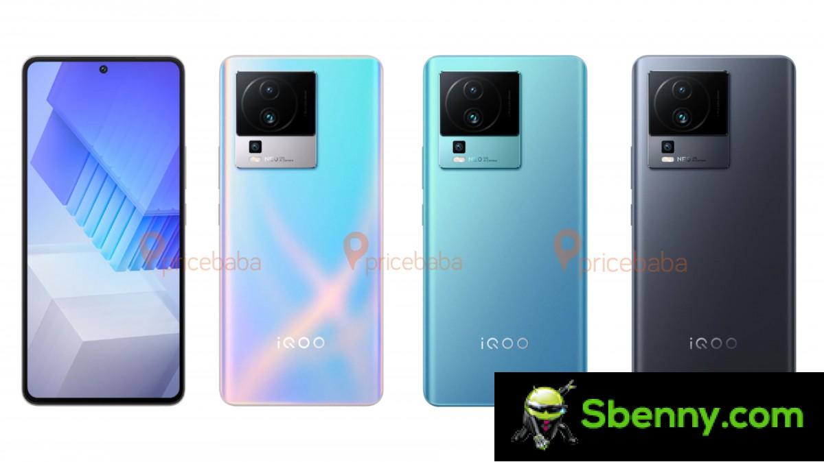 The iQOO Neo 7 SE renders reveal the front and back design and color options