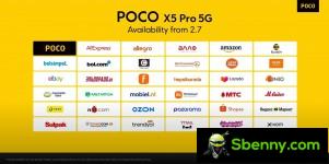 Varejistas que oferecerão Poco X5 e X5 Pro
