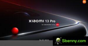 Xiaomi 13 Pro para detalhar o lançamento global em 26 de fevereiro