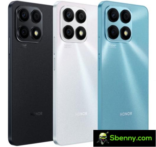 Honor X8a in Midnight Black, Titanium Silver and Cyan Lake