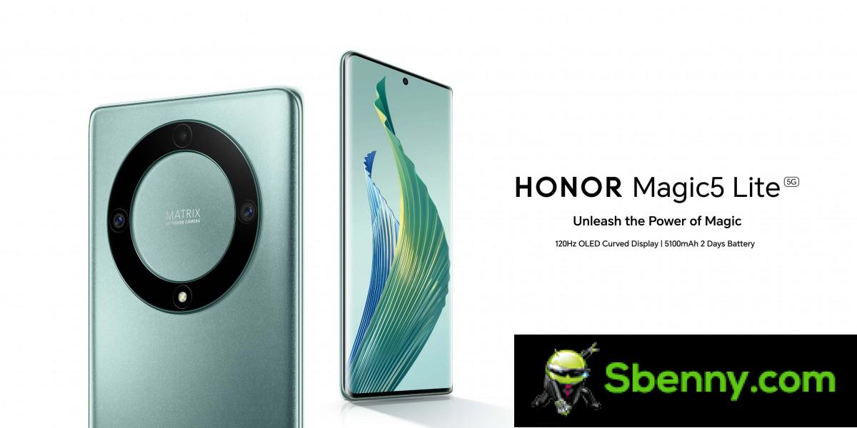 Honor Magic5 Lite announced with SD 695 and 40W recharge